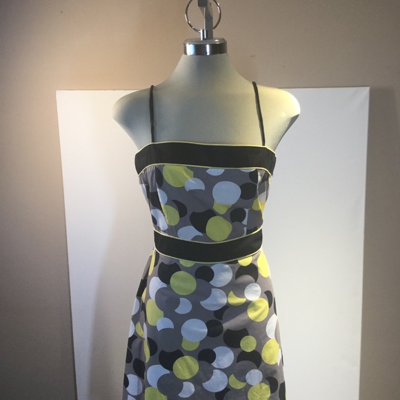 SUZY SHIER Black and Yellow Romantic summer dress adjustable straps, Siz… - Picture 3 of 11